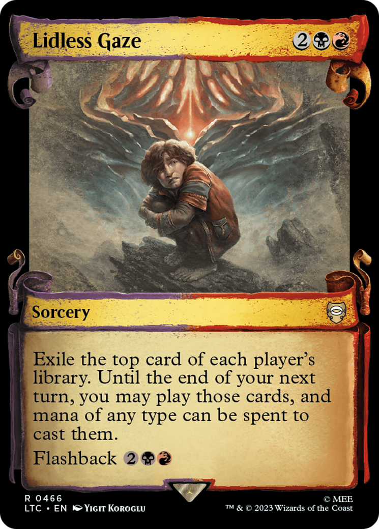 Lidless Gaze (LTC-466) [Tales of Middle-earth Commander] (Showcase) Foil MTG Single Wizards of the Coast