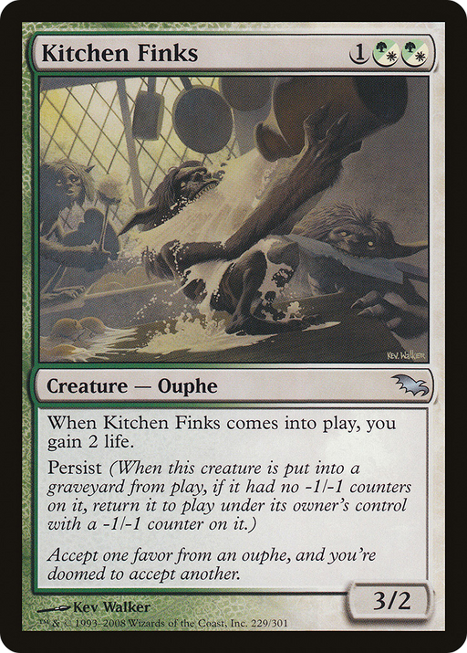 Kitchen Finks (SHM-229) [Shadowmoor] Foil MTG Single Wizards of the Coast