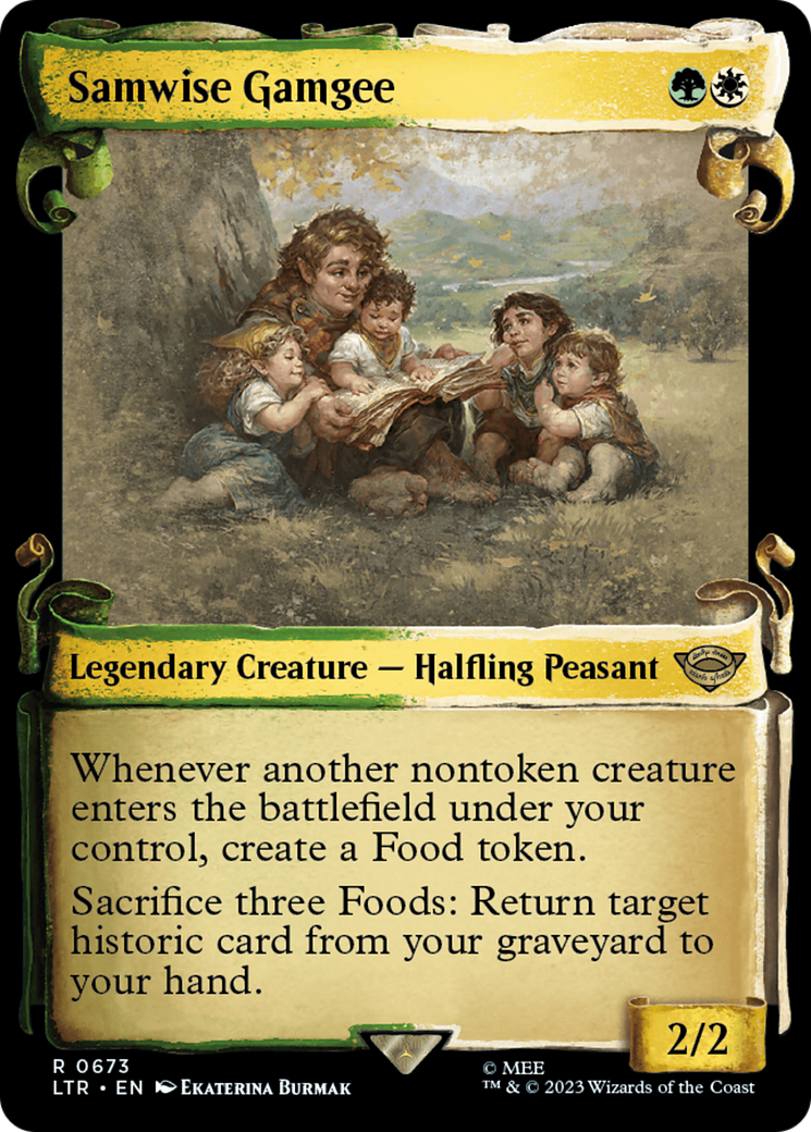 Samwise Gamgee (Showcase Scrolls) (LTR-673) [The Lord of the Rings: Tales of Middle-earth] (Showcase) MTG Single Wizards of the Coast
