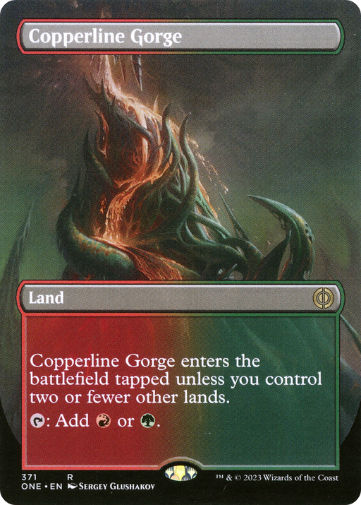 Copperline Gorge (ONE-371) [Phyrexia: All Will Be One] (Borderless) MTG Single Wizards of the Coast
