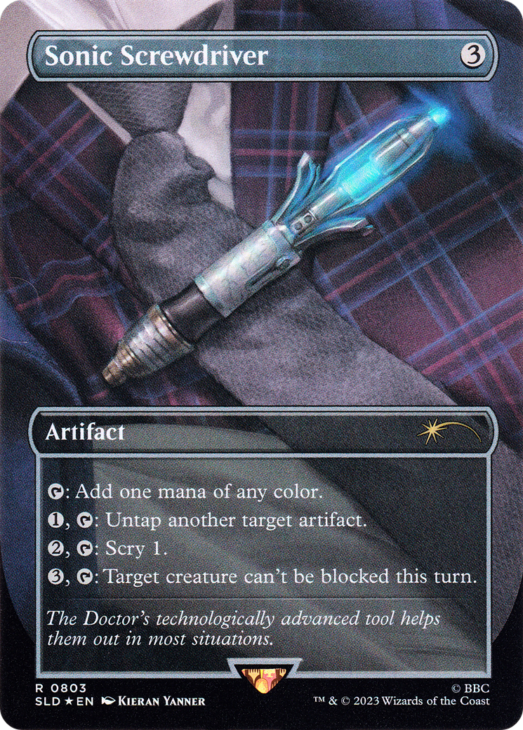 Sonic Screwdriver (SLD-803) [Secret Lair] Drop (Borderless) MTG Single Wizards of the Coast