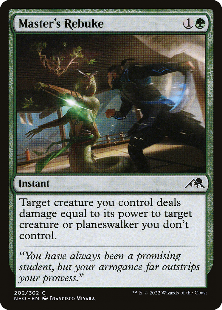 Master's Rebuke (NEO-202) [Kamigawa: Neon Dynasty] MTG Single Wizards of the Coast