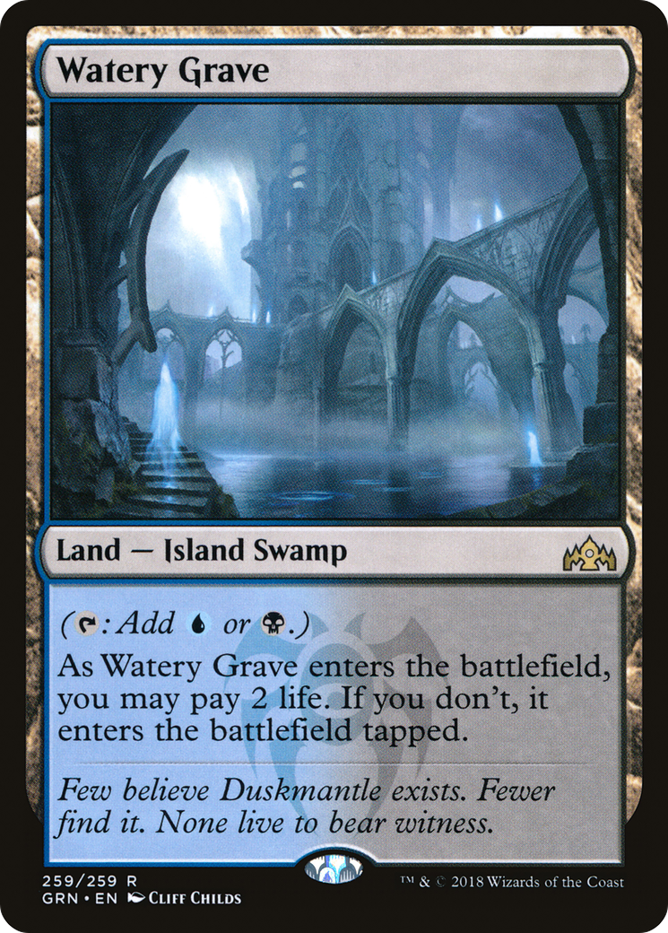 Watery Grave (GRN-259) [Guilds of Ravnica] Foil MTG Single Wizards of the Coast