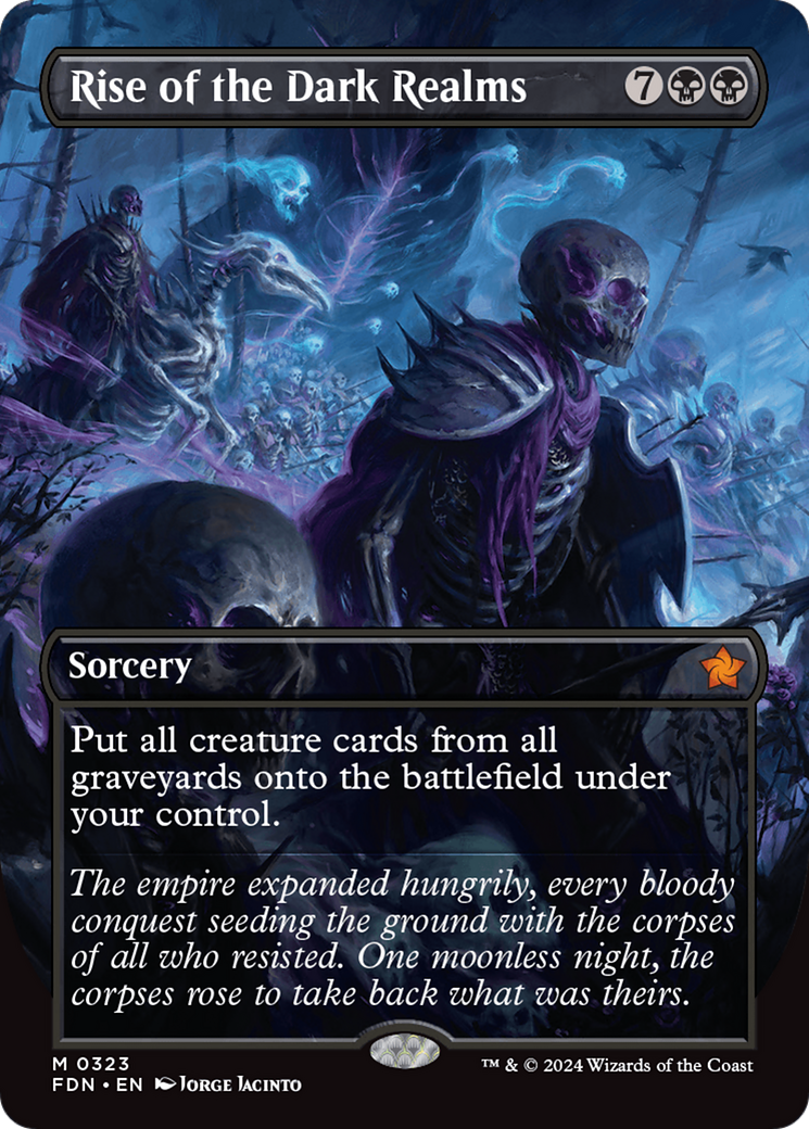 Rise of the Dark Realms (FDN-323) [Foundations] (Borderless) Foil MTG Single Wizards of the Coast