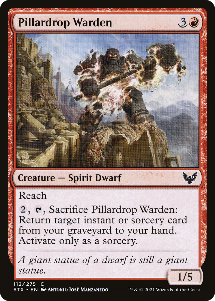 Pillardrop Warden (STX-112) [Strixhaven: School of Mages] MTG Single Wizards of the Coast