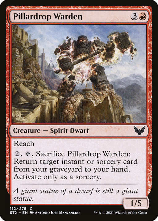 Pillardrop Warden (STX-112) [Strixhaven: School of Mages] Foil MTG Single Wizards of the Coast