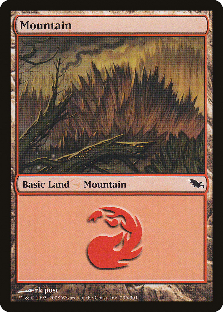Mountain (296) (SHM-296) [Shadowmoor] MTG Single Wizards of the Coast