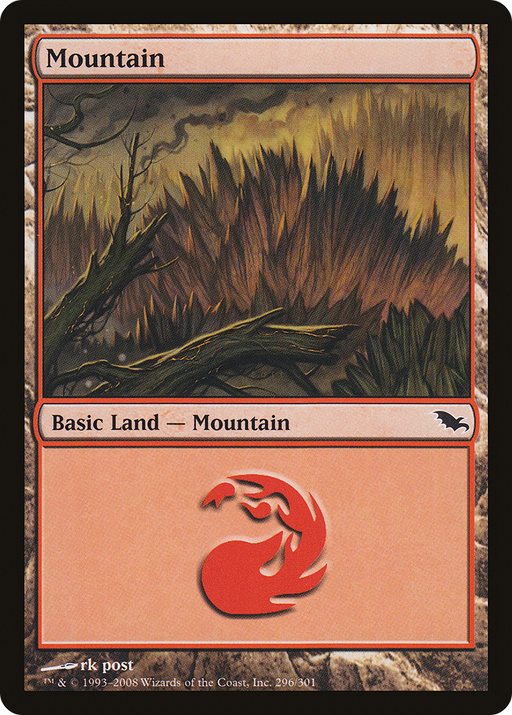 Mountain (296) (SHM-296) [Shadowmoor] Foil MTG Single Wizards of the Coast