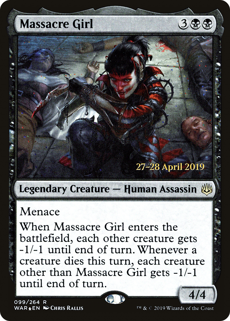 Massacre Girl (PRE-099) [War of the Spark Promos] Foil MTG Single Wizards of the Coast