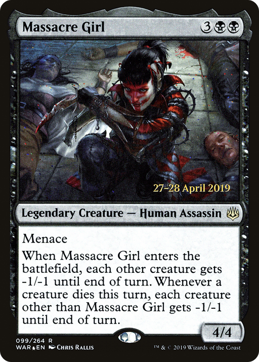 Massacre Girl (PRE-099) [War of the Spark Promos] Foil MTG Single Wizards of the Coast