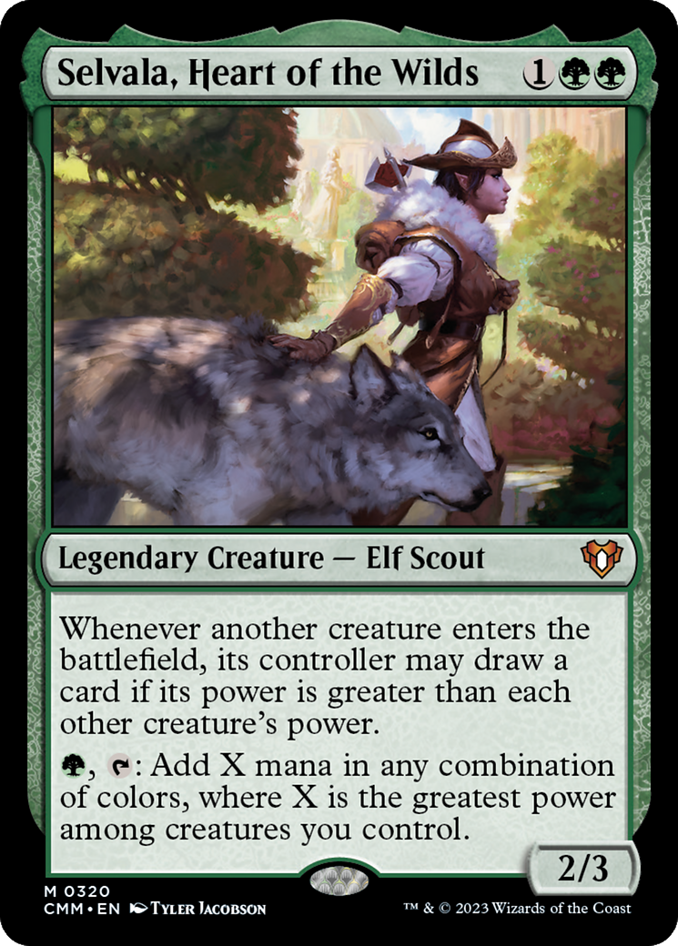 Selvala, Heart of the Wilds (CMM-320) [Commander Masters] Foil MTG Single Wizards of the Coast