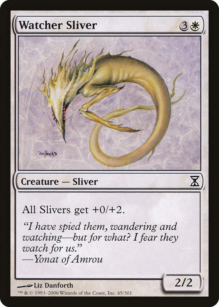 Watcher Sliver (TSP-045) [Time Spiral] MTG Single Wizards of the Coast