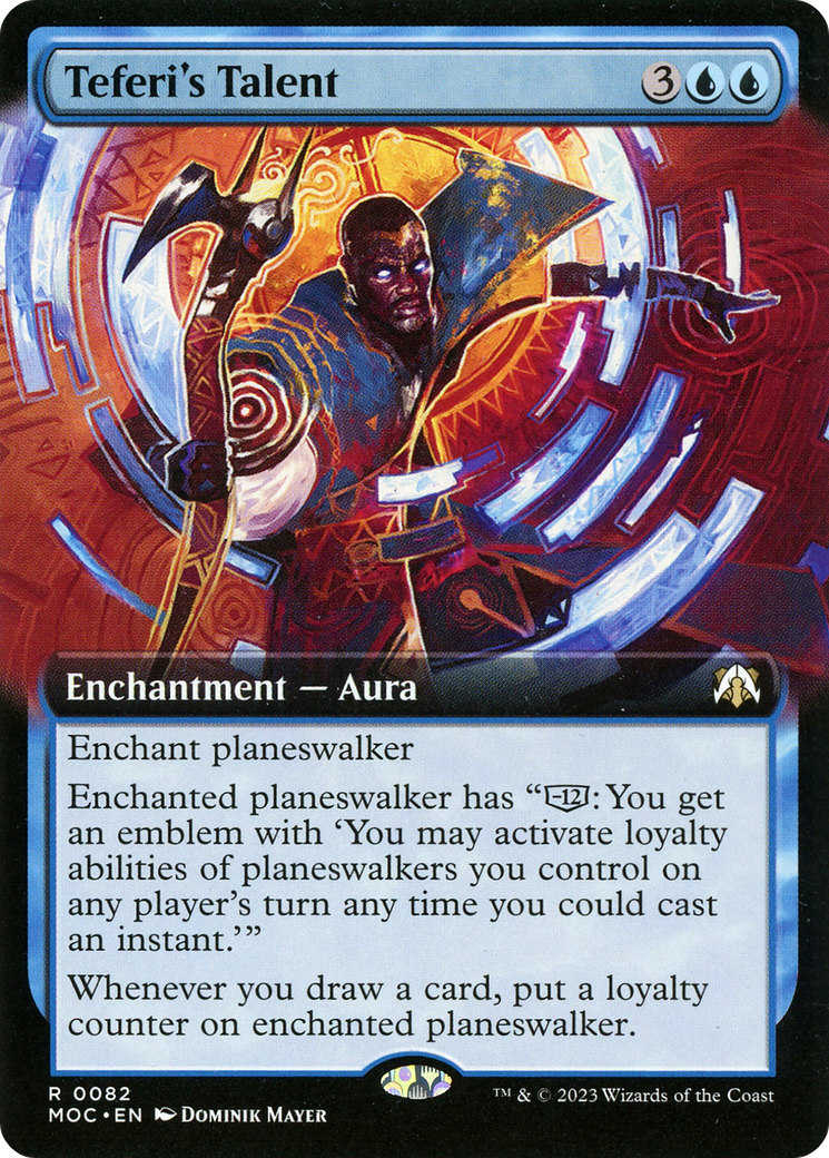 Teferi's Talent (MOC-082) [March of the Machine Commander] (Extended Art) MTG Single Wizards of the Coast