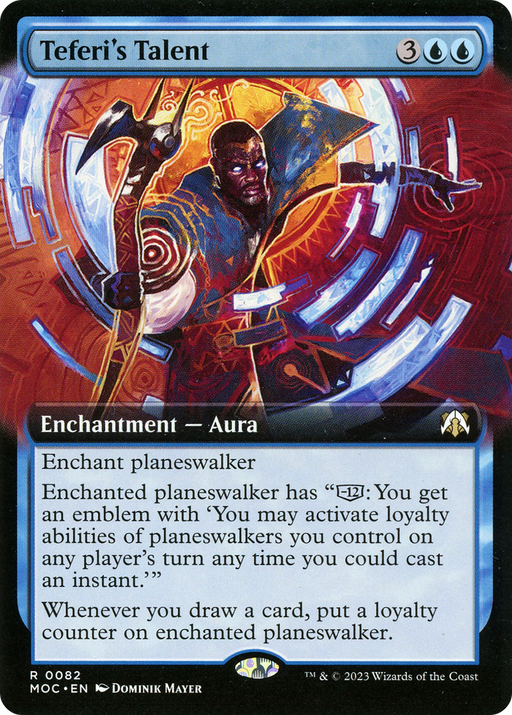 Teferi's Talent (MOC-082) [March of the Machine Commander] (Extended Art) MTG Single Wizards of the Coast