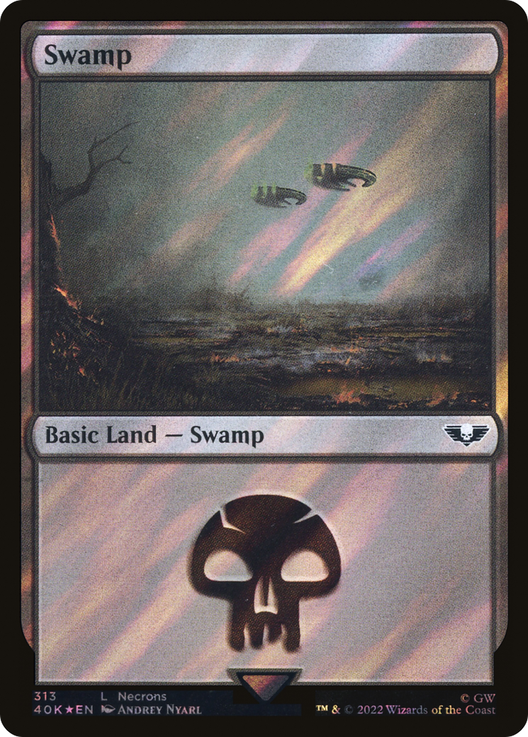 Swamp (40K-313★) [Warhammer 40,000 Commander] Foil MTG Single Wizards of the Coast