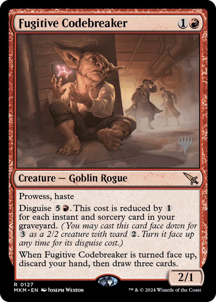 Fugitive Codebreaker (PPMKM-127) [Murders at Karlov Manor Promos] Foil MTG Single Wizards of the Coast