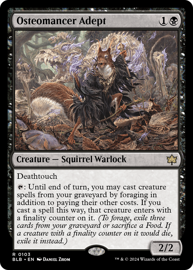 Osteomancer Adept (BLB-103) [Bloomburrow] Foil MTG Single Wizards of the Coast