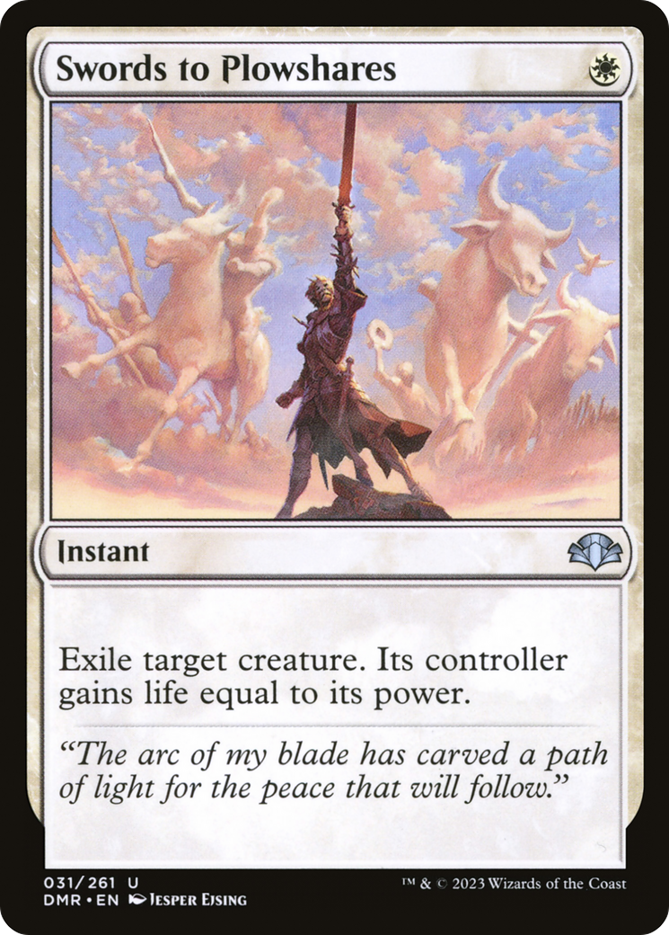 Swords to Plowshares (DMR-031) [Dominaria Remastered] MTG Single Wizards of the Coast