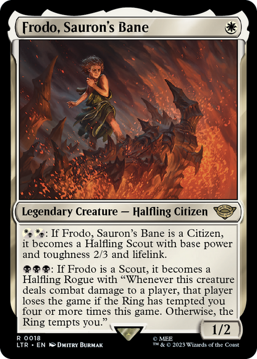 Frodo, Sauron's Bane (LTR-018) [The Lord of the Rings: Tales of Middle-earth] MTG Single Wizards of the Coast