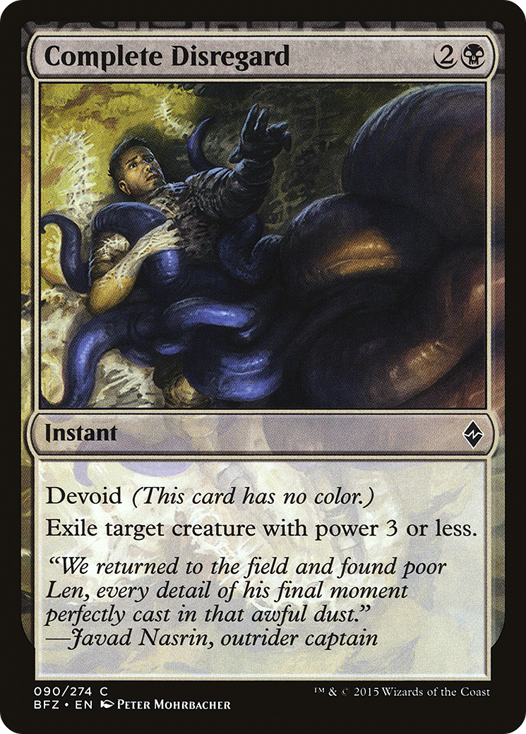 Complete Disregard (BFZ-090) [Battle for Zendikar] Foil MTG Single Wizards of the Coast