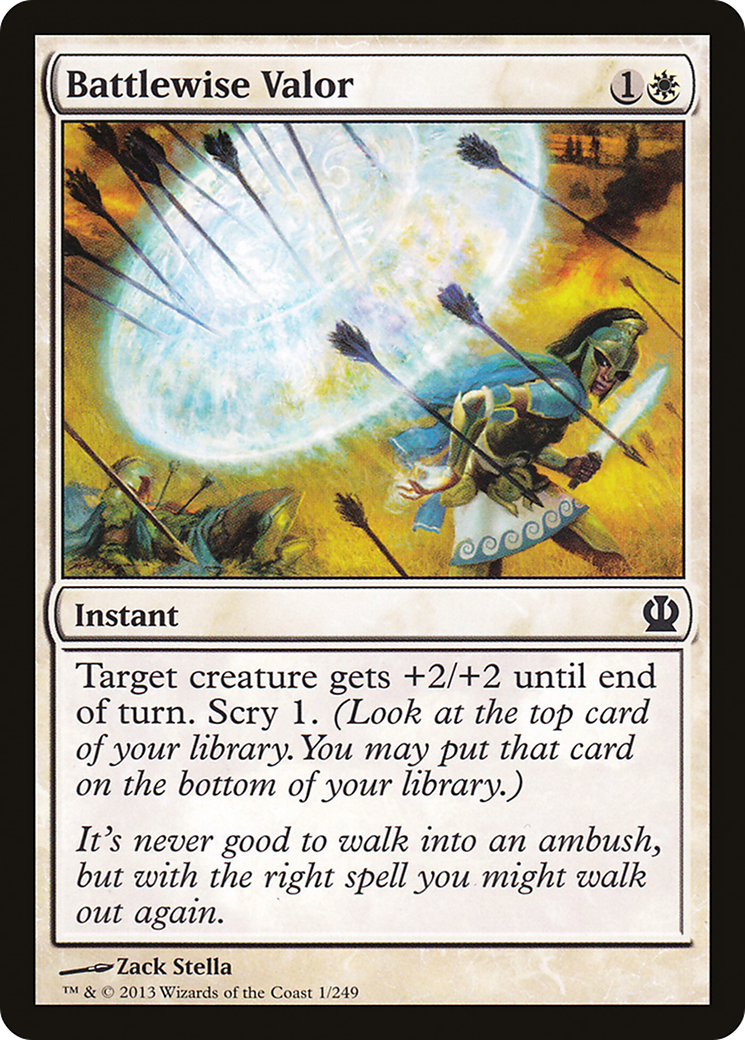 Battlewise Valor (THS-001) [Theros] Foil MTG Single Wizards of the Coast