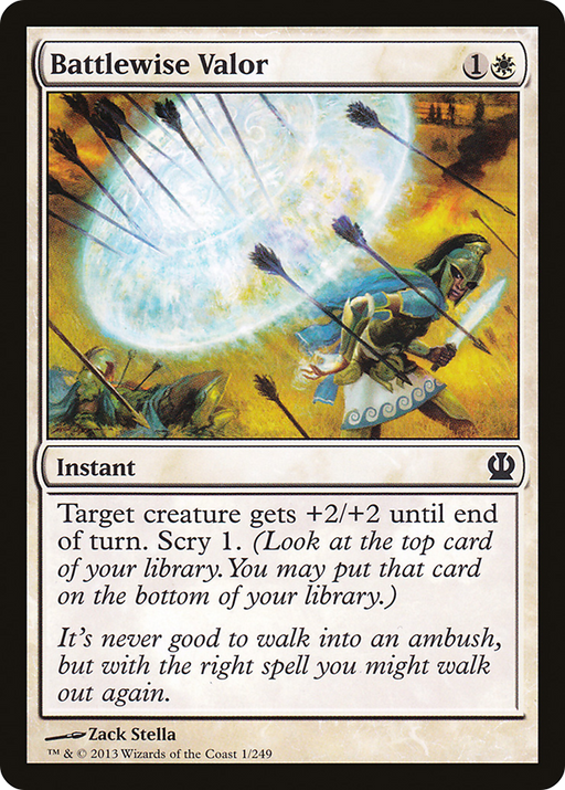 Battlewise Valor (THS-001) [Theros] Foil MTG Single Wizards of the Coast