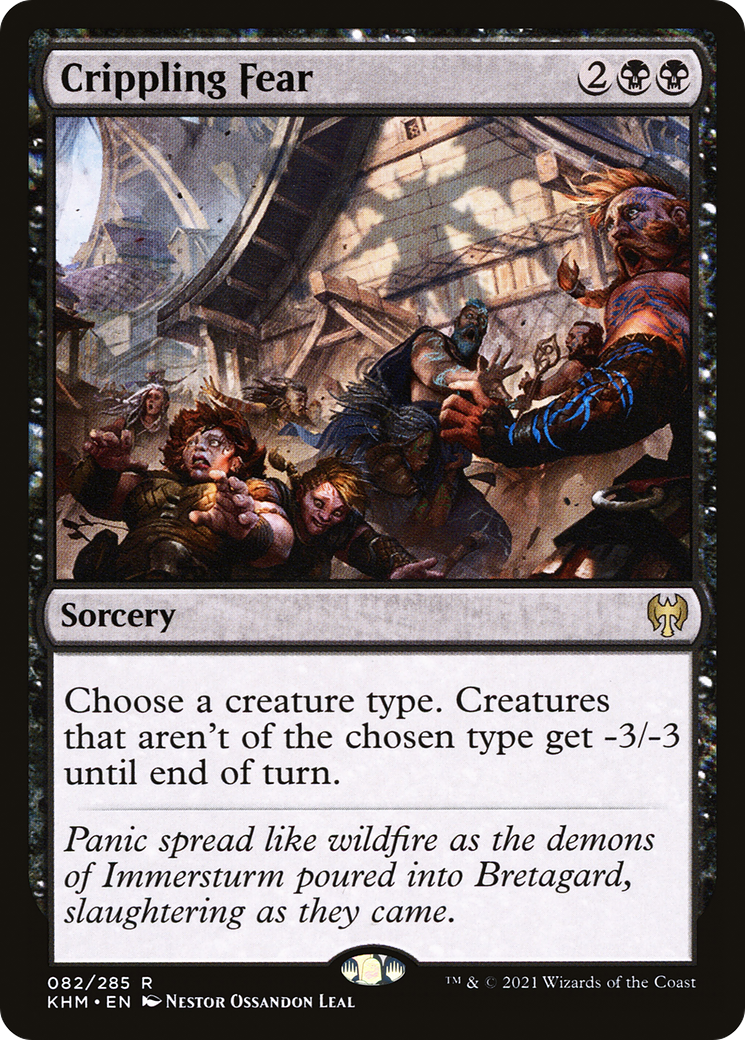 Crippling Fear (KHM-082) [Kaldheim] Foil MTG Single Wizards of the Coast