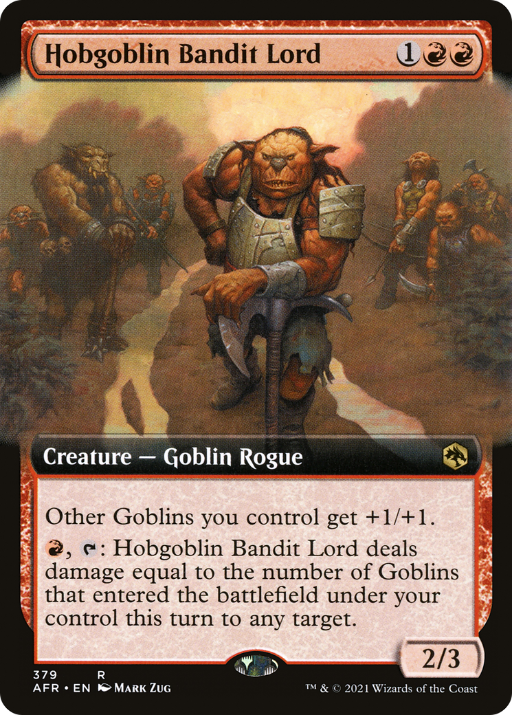 Hobgoblin Bandit Lord (AFR-379) [Adventures in the Forgotten Realms] (Extended Art) MTG Single Wizards of the Coast