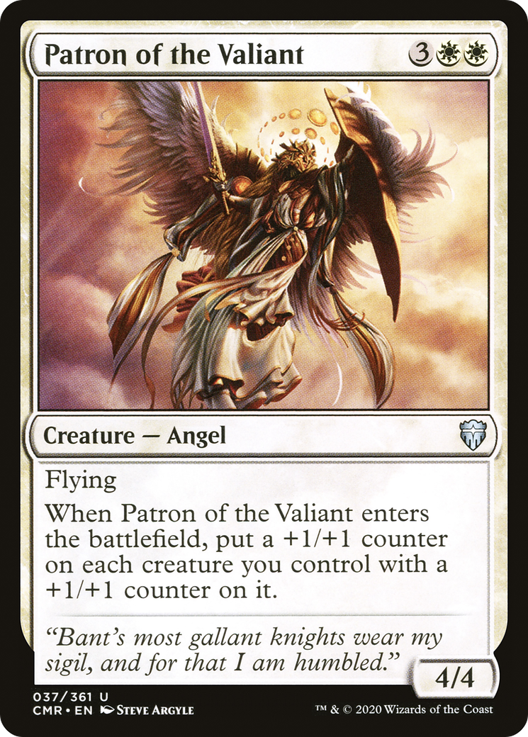 Patron of the Valiant (CMR-037) [Commander Legends] MTG Single Wizards of the Coast