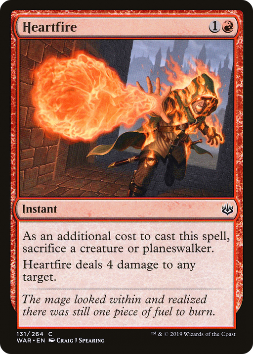 Heartfire (WAR-131) [War of the Spark] Foil MTG Single Wizards of the Coast