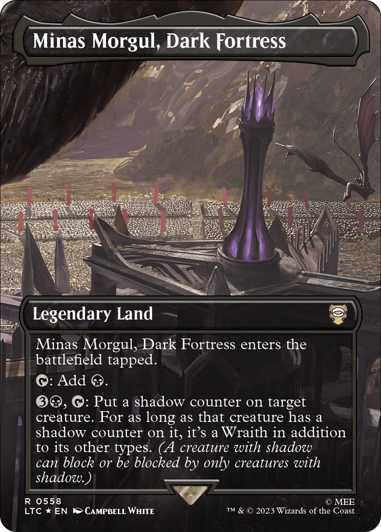 Minas Morgul, Dark Fortress (LTC-558) [Tales of Middle-earth Commander] (Borderless) Foil MTG Single Wizards of the Coast