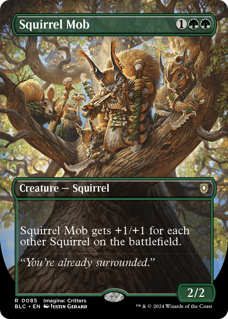 Squirrel Mob (BLC-085) [Bloomburrow Commander] (Borderless) MTG Single Wizards of the Coast