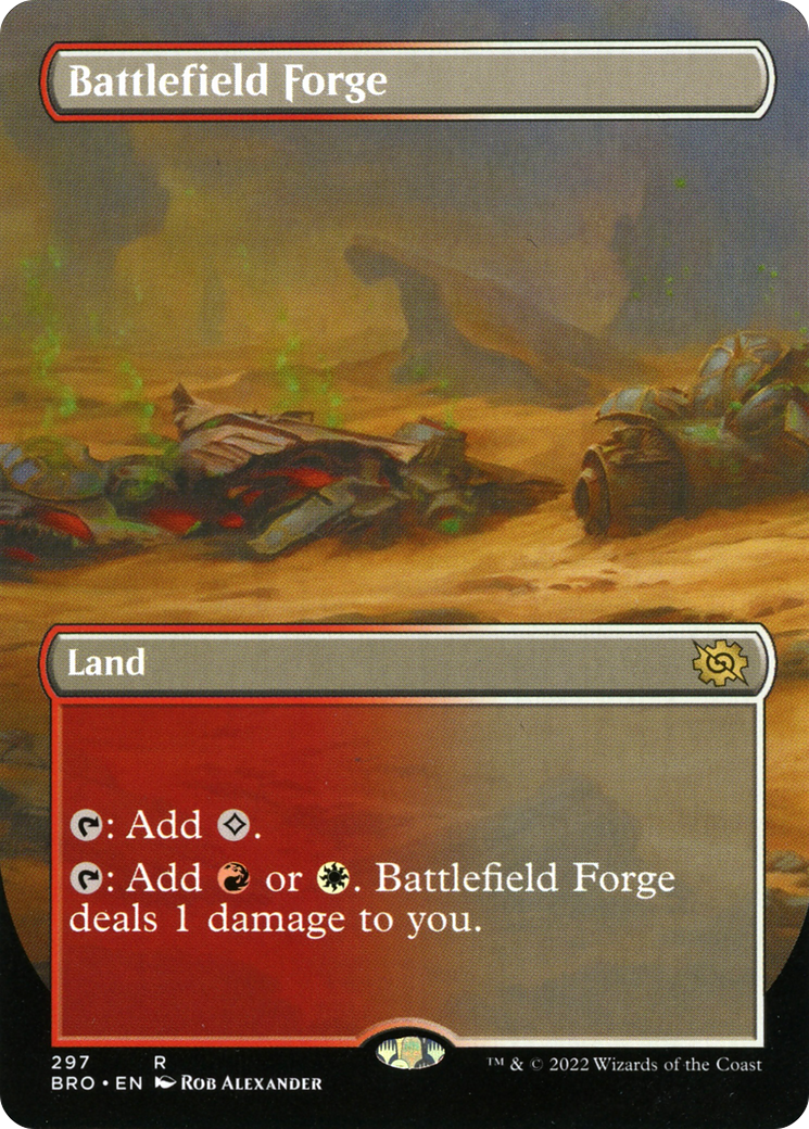 Battlefield Forge (BRO-297) [The Brothers' War] (Borderless) MTG Single Wizards of the Coast