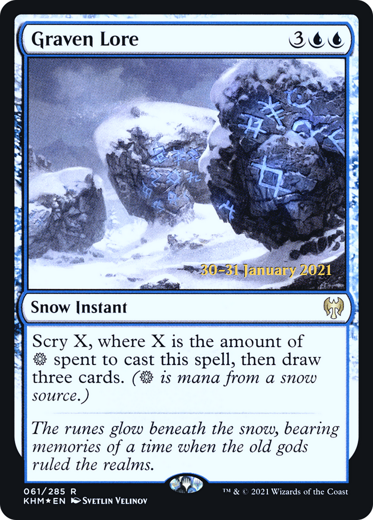 Graven Lore (PRE-061) [Kaldheim Promos] Foil MTG Single Wizards of the Coast
