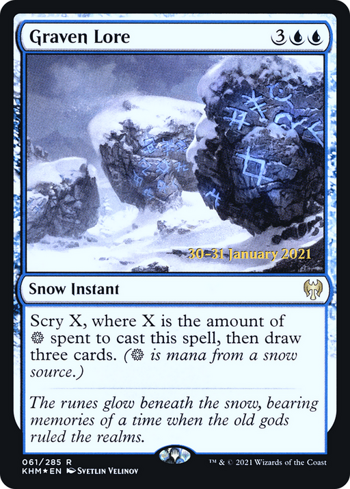 Graven Lore (PRE-061) [Kaldheim Promos] Foil MTG Single Wizards of the Coast