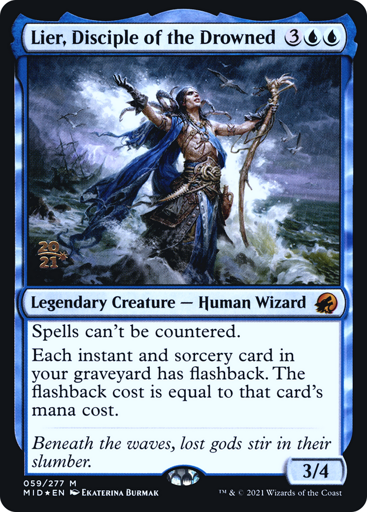 Lier, Disciple of the Drowned (PRE-059) [Innistrad: Midnight Hunt Promos] Foil MTG Single Wizards of the Coast