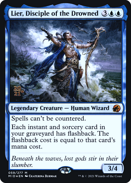 Lier, Disciple of the Drowned (PRE-059) [Innistrad: Midnight Hunt Promos] Foil MTG Single Wizards of the Coast