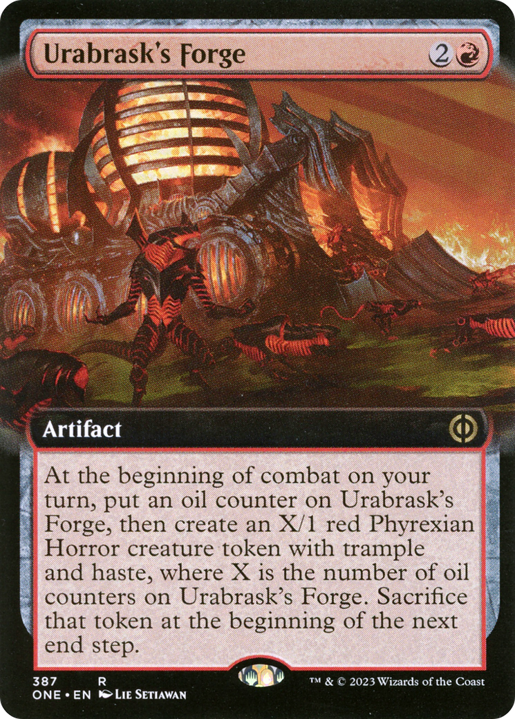 Urabrask's Forge (ONE-387) [Phyrexia: All Will Be One] (Extended Art) Foil MTG Single Wizards of the Coast