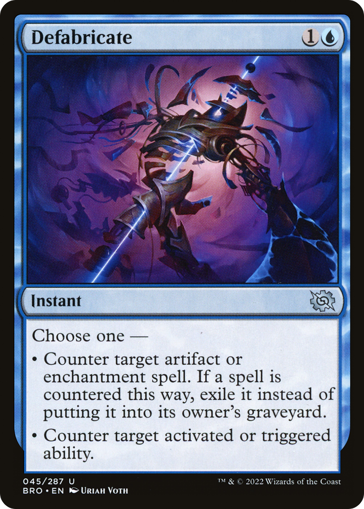 Defabricate (BRO-045) [The Brothers' War] Foil MTG Single Wizards of the Coast