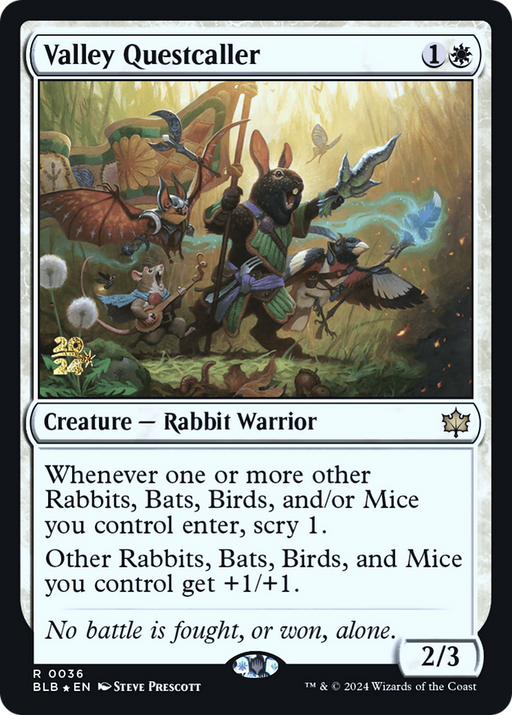 Valley Questcaller (PRE-036) [Bloomburrow Promos] Foil MTG Single Wizards of the Coast