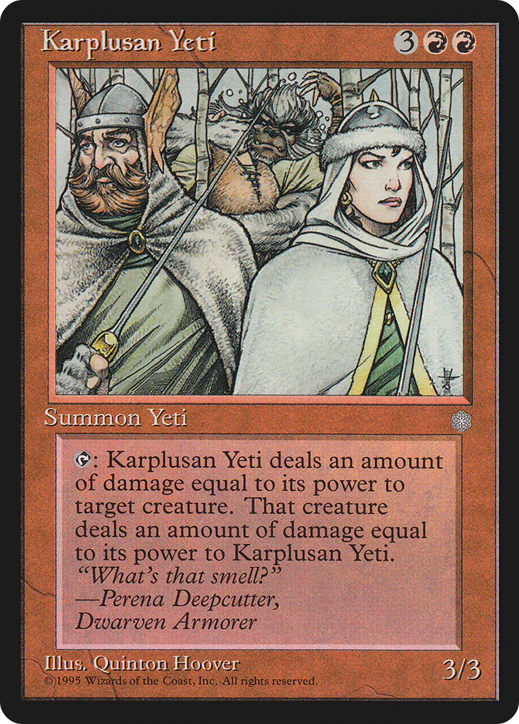 Karplusan Yeti (ICE-197) [Ice Age] MTG Single Wizards of the Coast