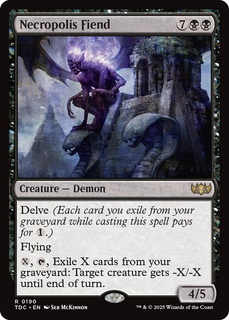 Necropolis Fiend (TDC-190) [Commander: Tarkir: Dragonstorm] MTG Single Wizards of the Coast