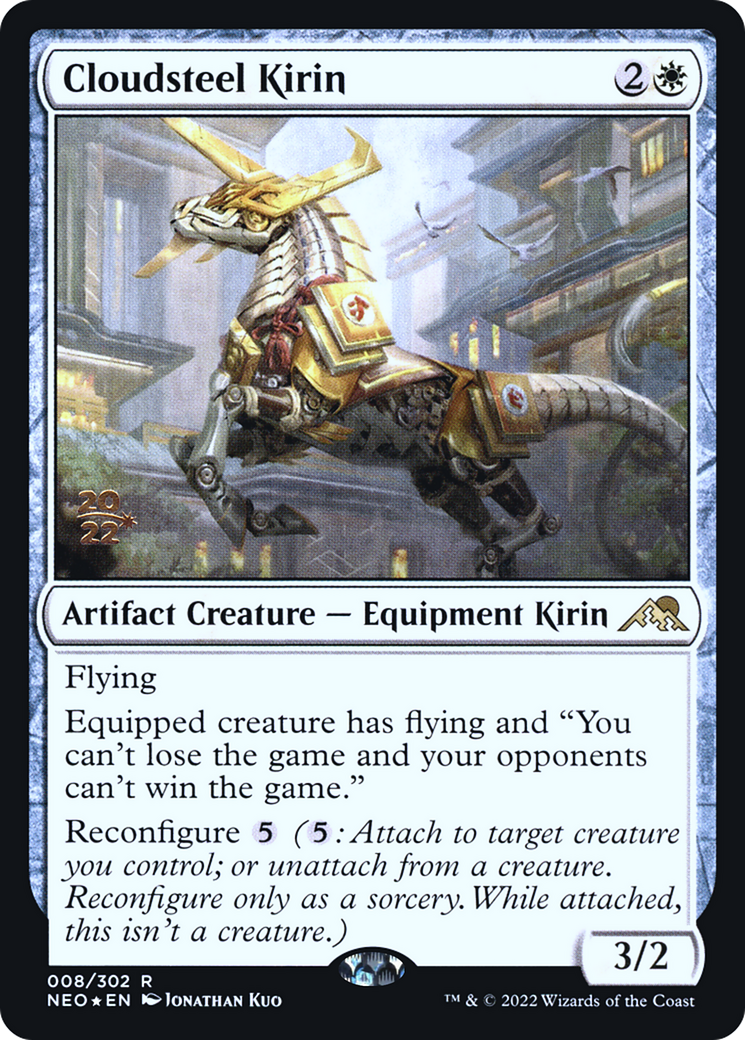 Cloudsteel Kirin (PRE-008) [Kamigawa: Neon Dynasty Promos] Foil MTG Single Wizards of the Coast