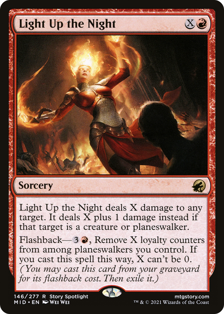 Light Up the Night (MID-146) [Innistrad: Midnight Hunt] Foil MTG Single Wizards of the Coast
