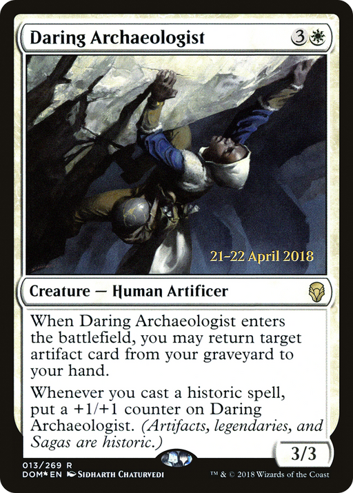 Daring Archaeologist (PRE-013) [Dominaria Promos] Foil MTG Single Wizards of the Coast