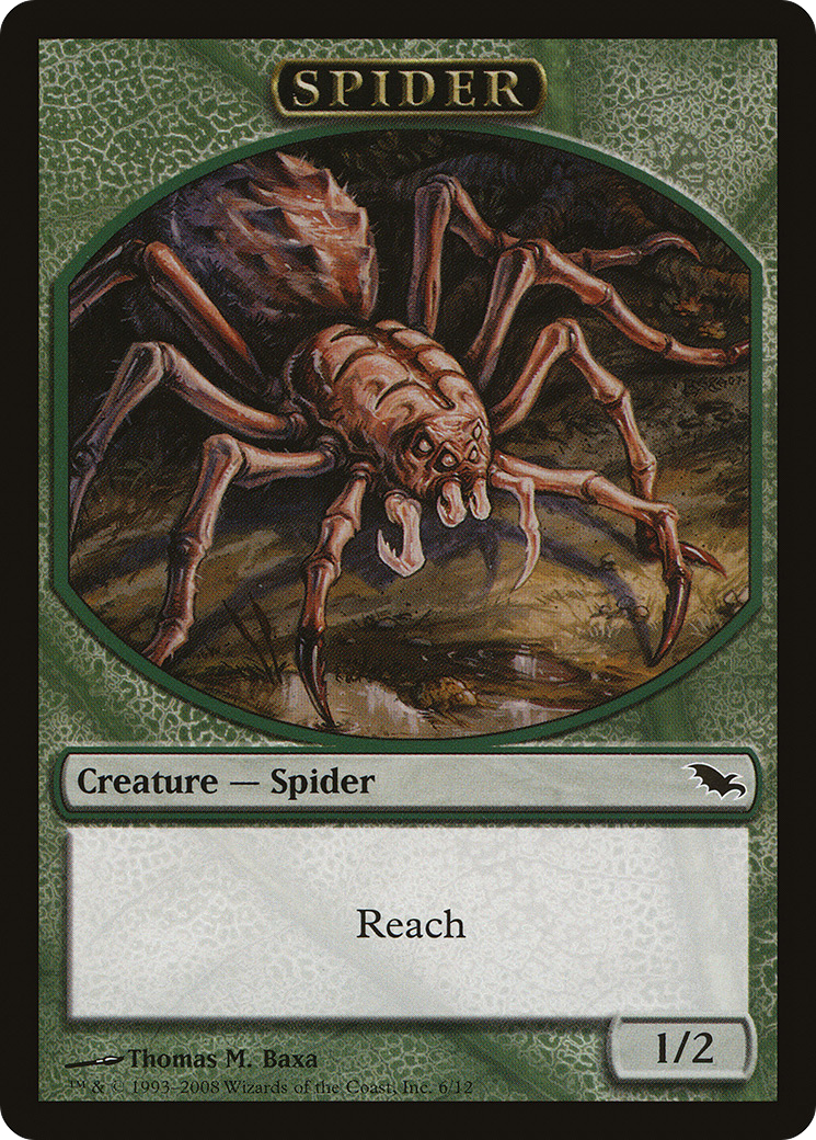 Spider Token (SHM-006) [Tokens] Shadowmoor Tokens MTG Single Wizards of the Coast
