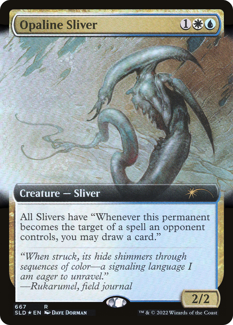 Opaline Sliver (SLD-667) [Secret Lair] Drop (Extended Art) Foil MTG Single Wizards of the Coast