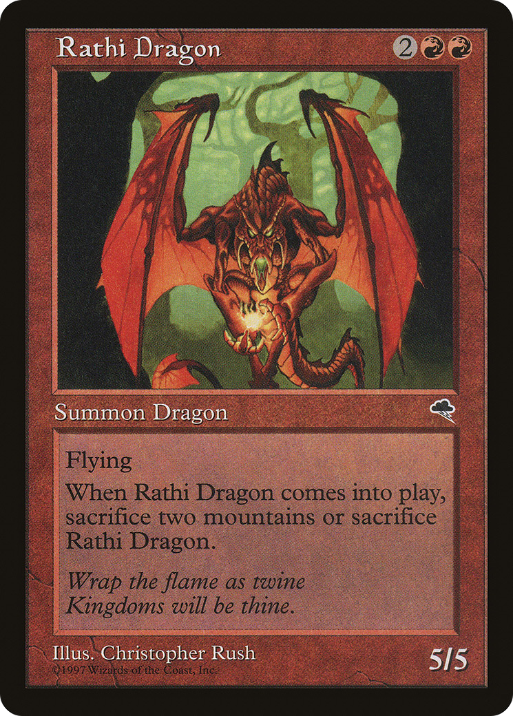 Rathi Dragon (TMP-196) [Tempest] MTG Single Wizards of the Coast