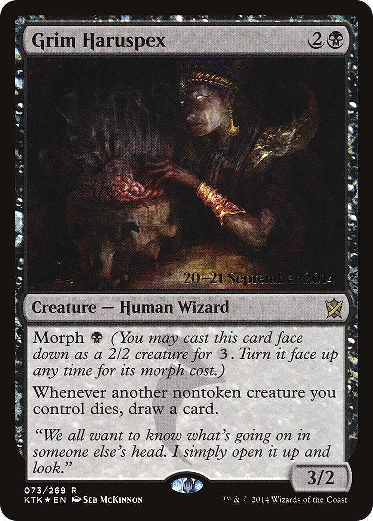 Grim Haruspex (PRE-073) [Khans of Tarkir Promos] Foil MTG Single Wizards of the Coast