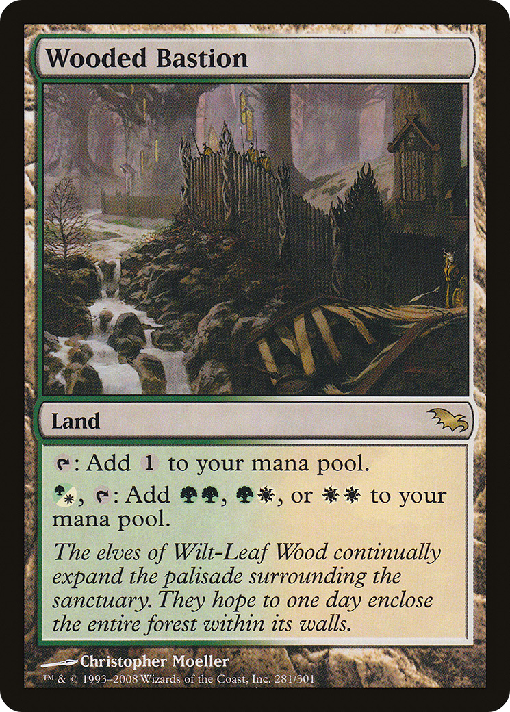 Wooded Bastion [Shadowmoor] MTG Single Magic: The Gathering